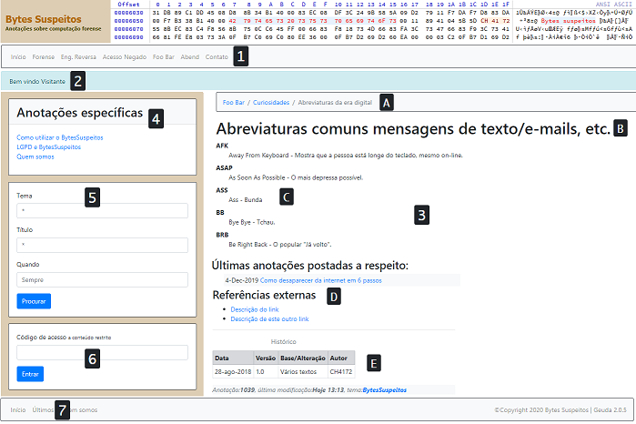 Tela do Bytes Suspeitos
