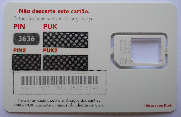 Cartão de chip GSM